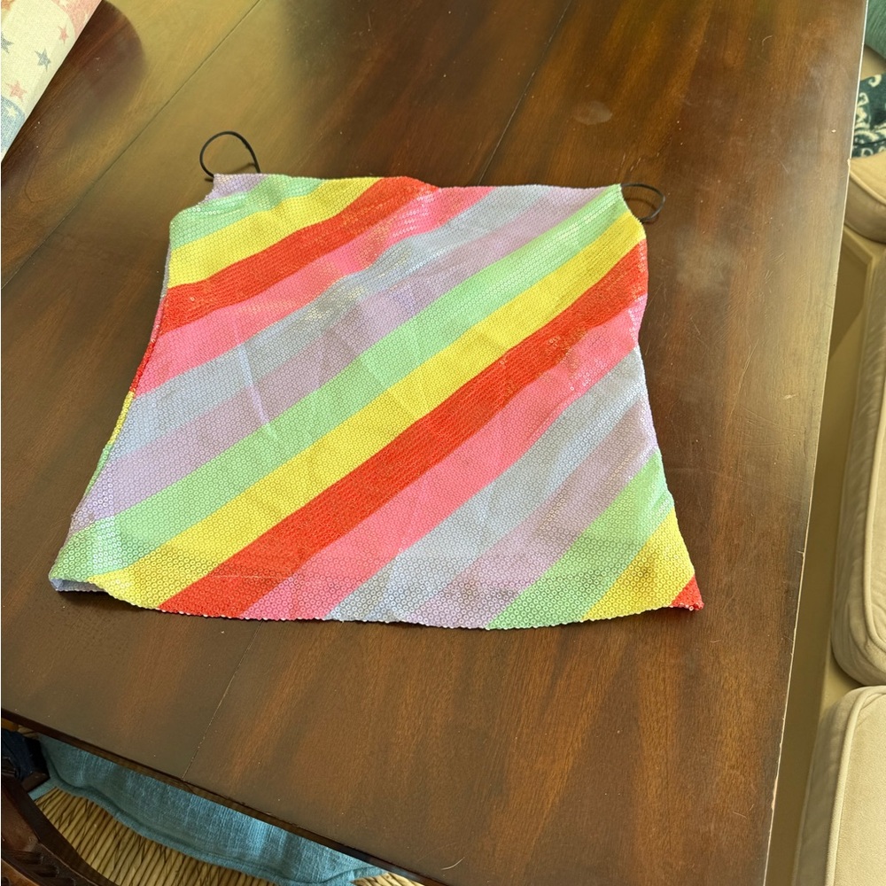 OLIVIA RUBIN Sequin Rainbow Top